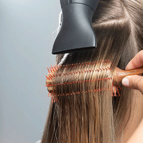 Blow Dry with hair extensions